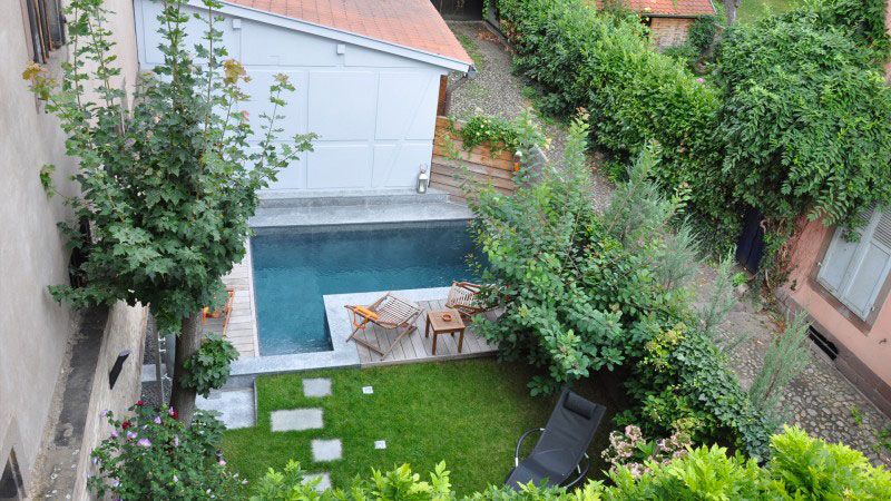 Archives / Coin de paradis : Piscine avec plage en ipé