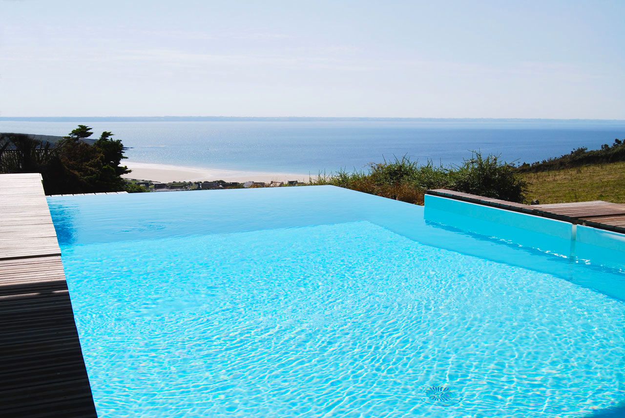 Débordement Avec Vue Mer Lesprit Piscine