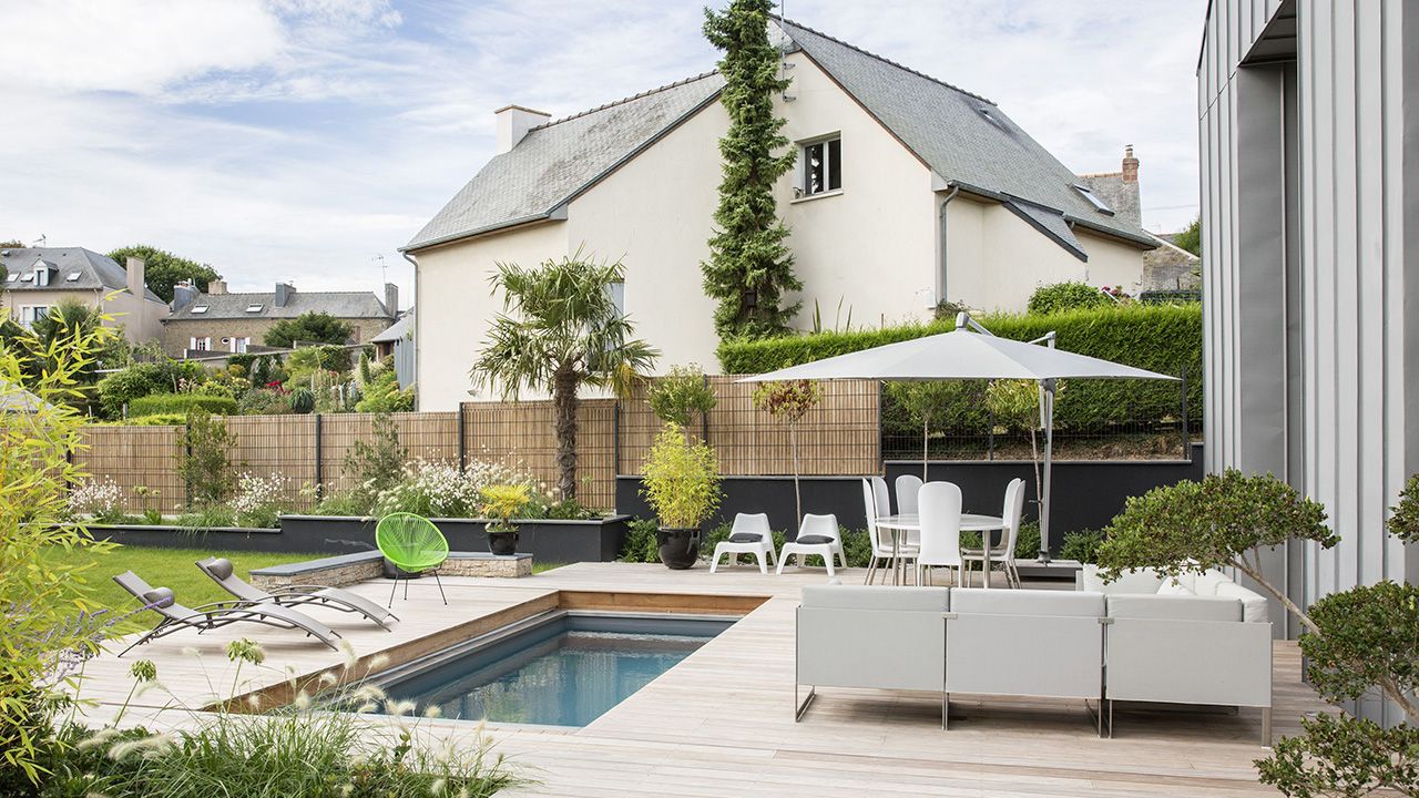 Un espace métamorphosé piscine avec terrasse amovible Piscine avec terrasse mobile Gris anthracite 