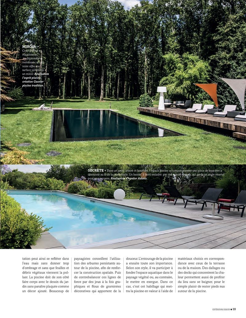 / Un jardin en osmose avec sa piscine : jardin et piscine