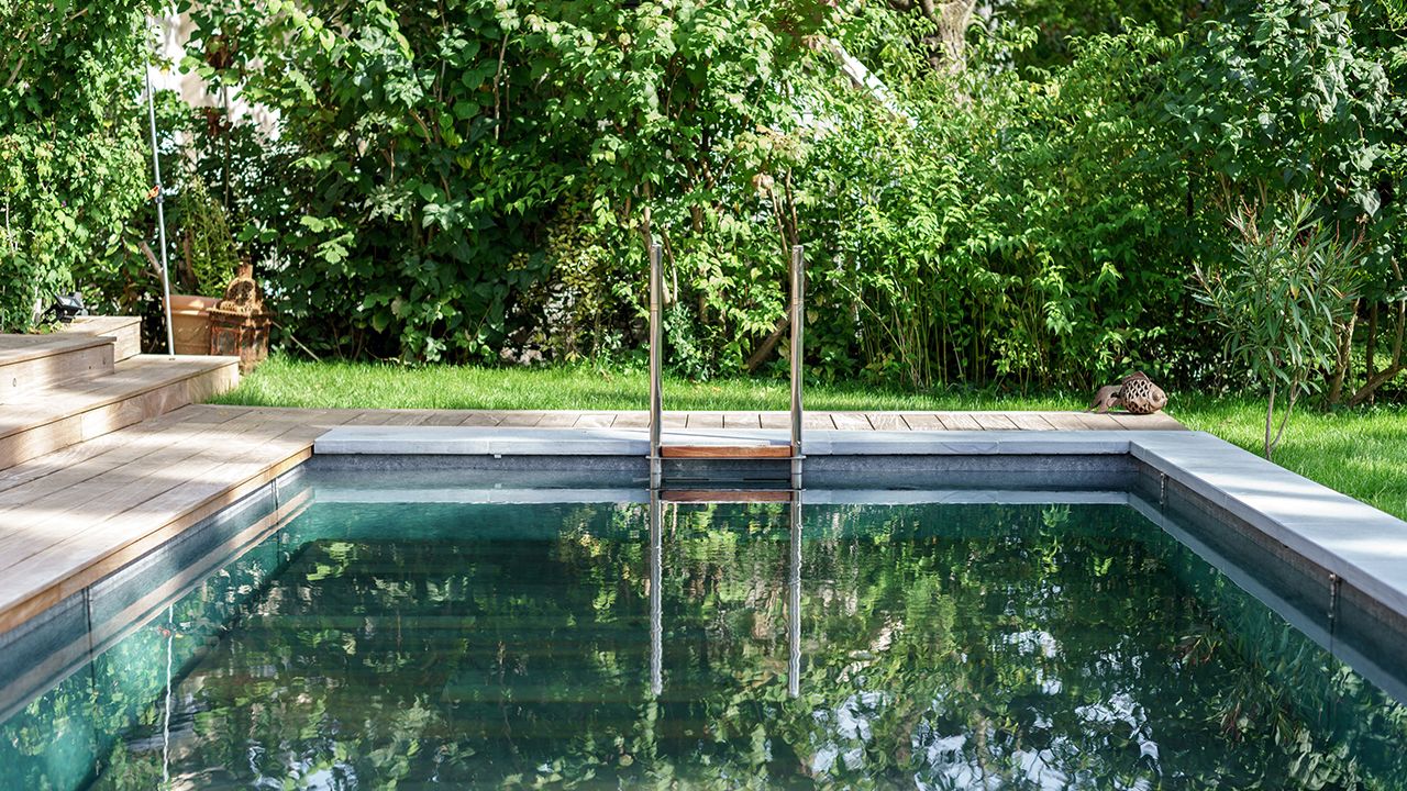 Bassin en alternance piscine petite taille Piscine à fond mobile 3D Gris béton 