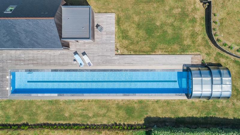 Abri haut Couloir de nage Abri de piscine 