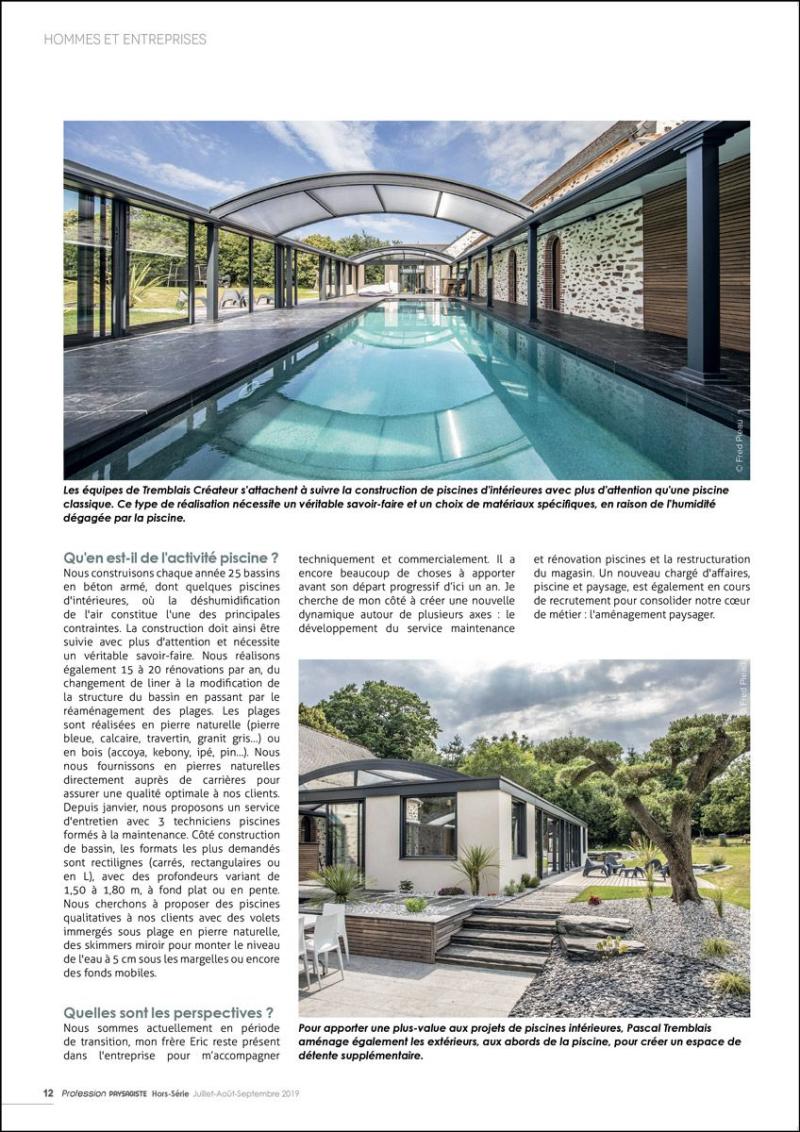 / Tremblais Créateur : la maîtrise globale du chantier : extrait magazine tremblais createur la maitrise d un chantier de piscine