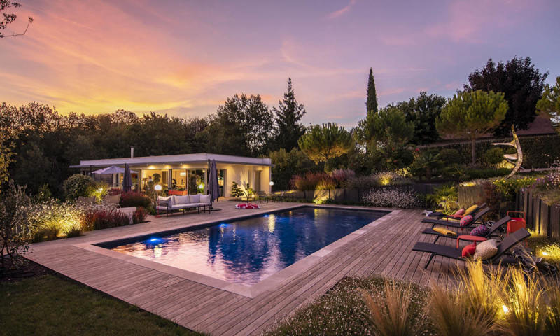 Piscine paysagée 3D Gris ardoise  La beauté des détails