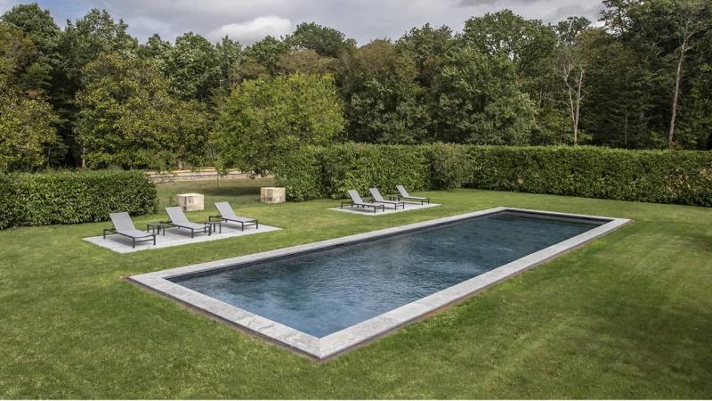 Couloir de nage 3D Gris ardoise / Jardin au cœur bleu : couloir nage nature esprit piscine 2020 34