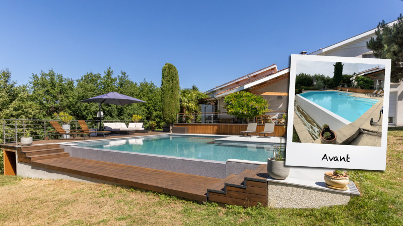 Rénovation de piscines 3D Gris béton 