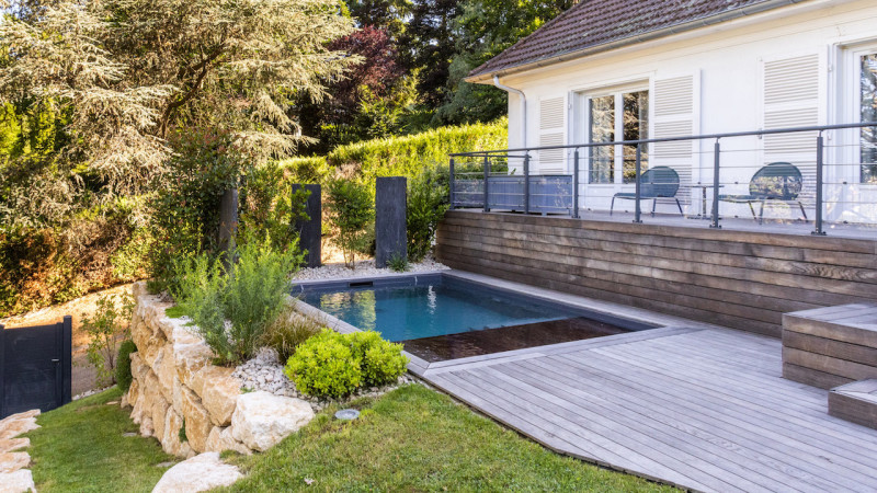 Gris anthracite Piscine citadine 