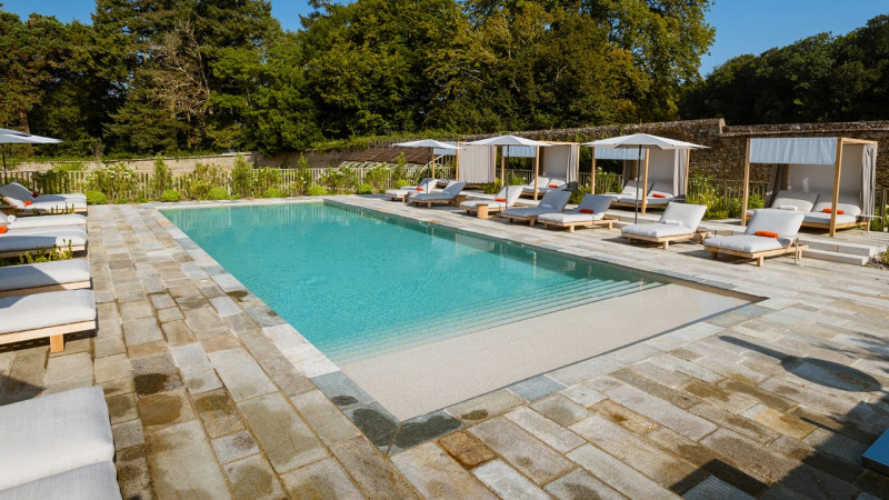 Hôtels & Spas 3D Grège / Château de Locguenole (56) : piscine collective constructeur hotel renovation plage immergee 05