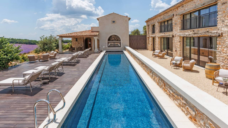 3D Gris ardoise Couloir de nage Gîtes & Chambres d'hôtes 