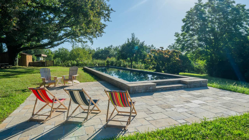 3D Gris ardoise Couloir de nage 