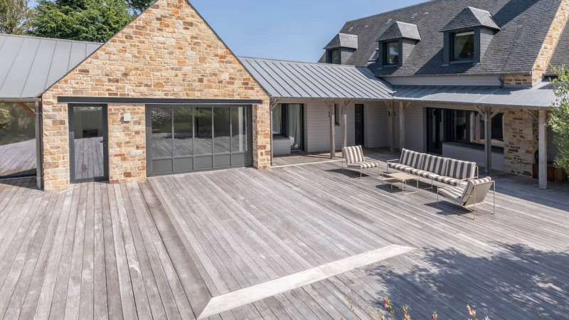 3D Gris béton Piscine à fond mobile Piscine In & Out ® 