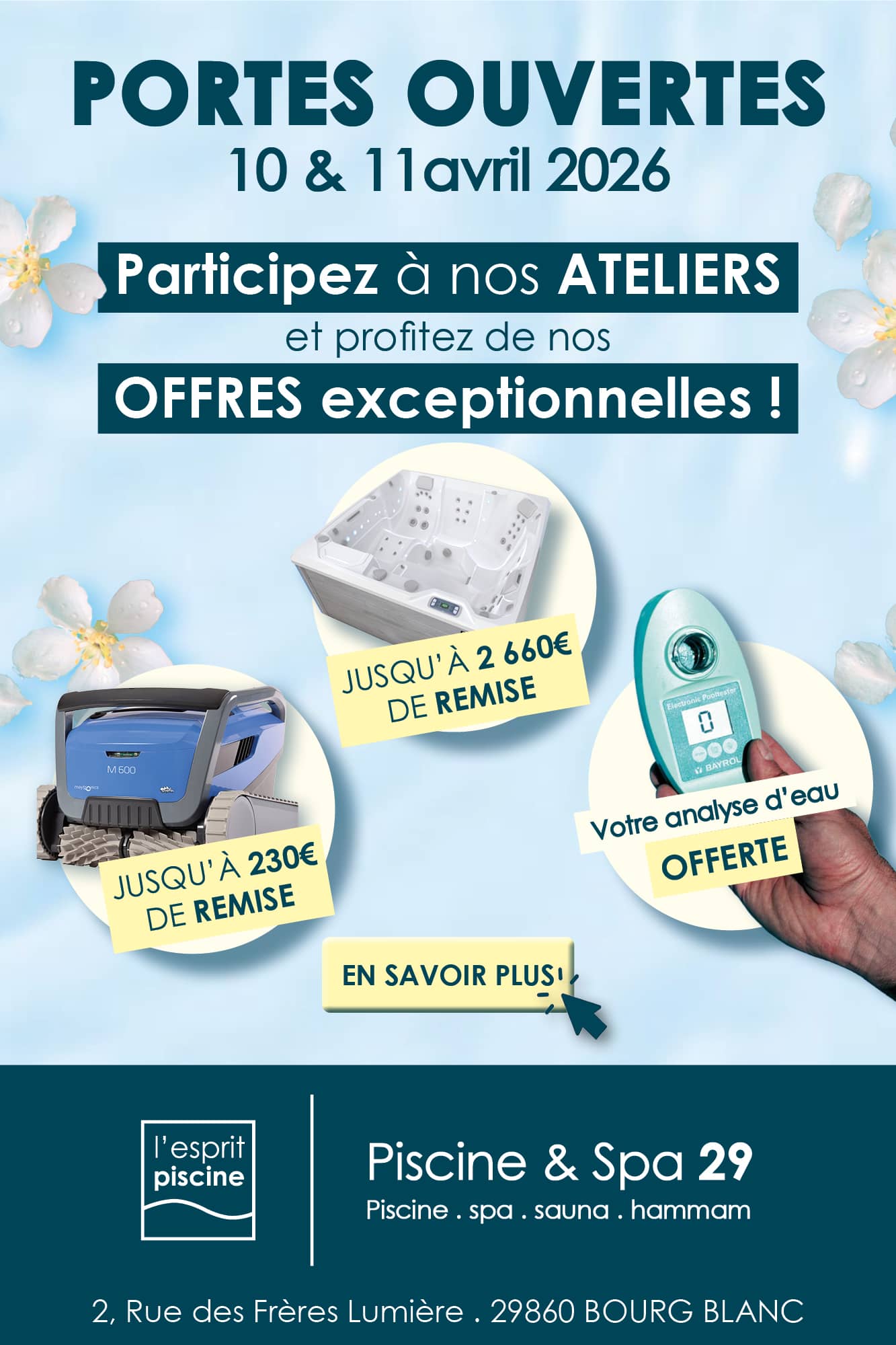 Journées portes ouvertes Piscine & Spa 29